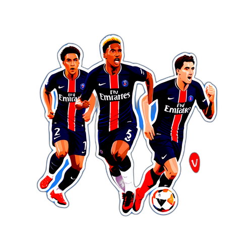 Nálepka s napínavými momenty zápasu PSG vs Atlético Madrid