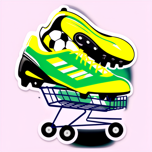 Voetbalschoenen in Winkelwagentje