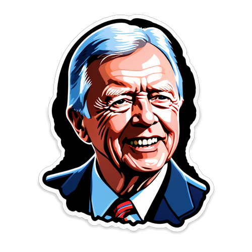 Rekaan Sticker yang Menghormati Jimmy Carter