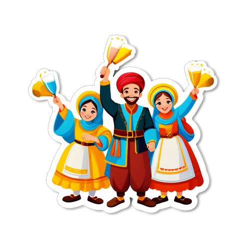 Fröhliche Freunde feiern in Edirne