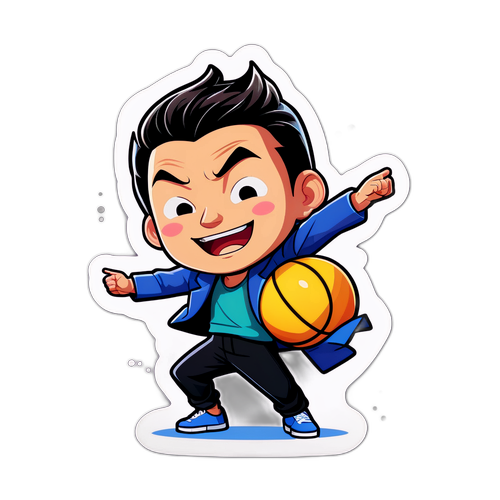 박진영의 유명한 춤을 재미있게 표현한 캐릭터 스티커