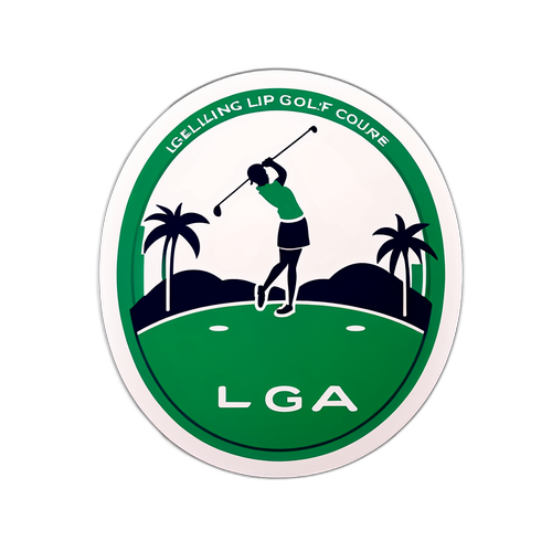 สติ๊กเกอร์คอร์สเกม LPGA บรรยากาศธรรมชาติ