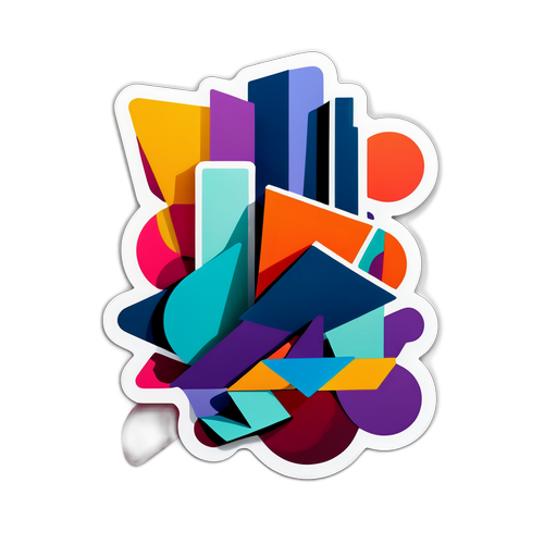 Moderne klistermærke inspireret af Frank Gehry