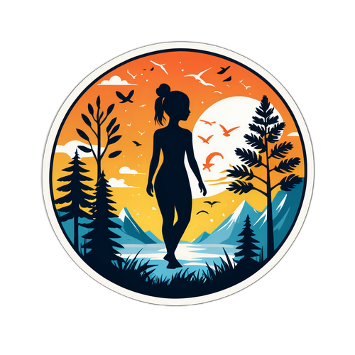 Luonto ja Anni Kärävän Siluetti