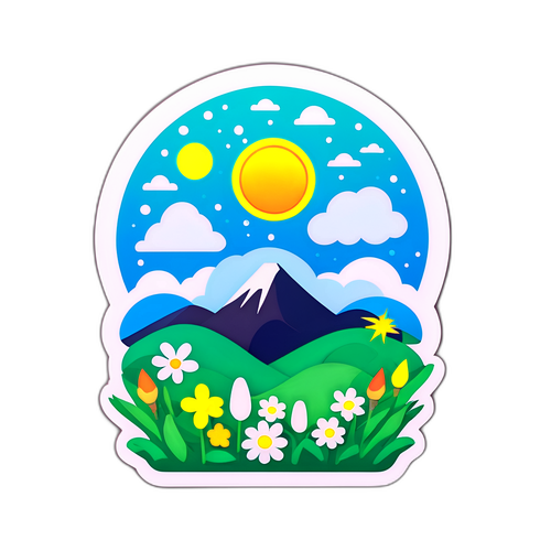 宜蘭春季天氣特徵貼紙
