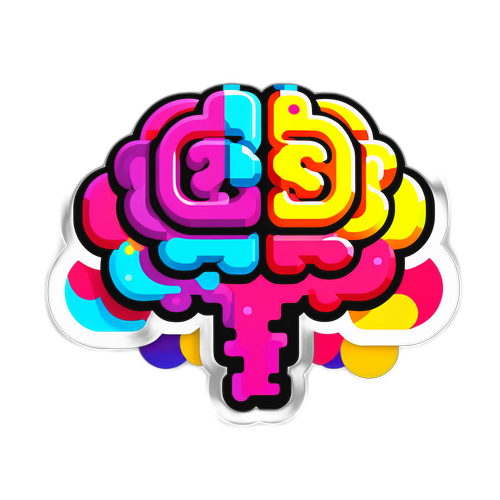 Adesivo Inspirado em Roblox com Cérebro Pixelado