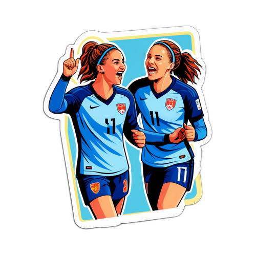 Alisha Lehmann firar mål med lagkamrater