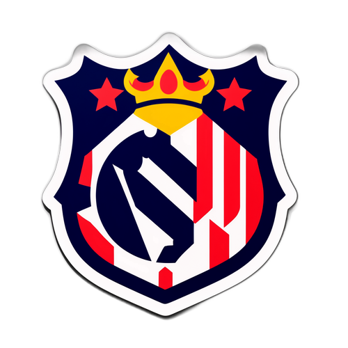 Schattige cartoonversie van het Atletico Madrid-logo