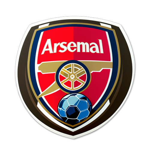 Arsenal-logo jalkapalloelementeillä