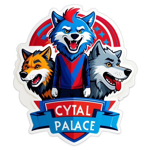 Whimsisk tegneseriesticker for Crystal Palace vs Wolves