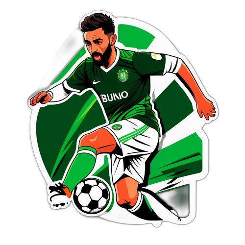 Bruno Fernandes'in Şut Anını Yakalayan Tasarım