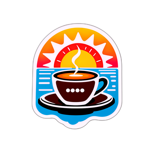 朝の番組をテーマにしたステッカー