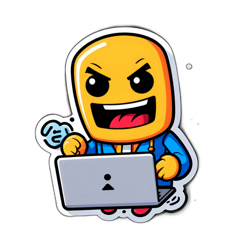 ネットワークエラーをコミカルに表現したダウンタイム検出キャラクターのデザイン