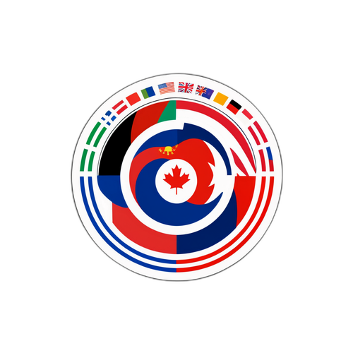 G7峰会国际合作贴纸
