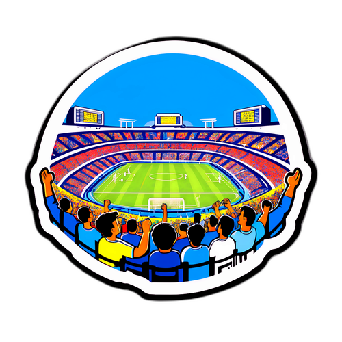 Estadio lleno de aficionados en el Superclásico