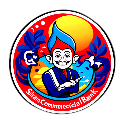 สติ๊กเกอร์การ์ตูนของธนาคาร Siam Commercial