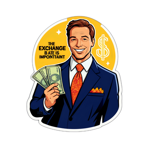 Наклейка с долларом в костюме