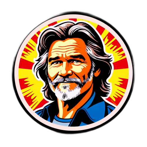 Adesivo Stile Retrò di Kurt Russell