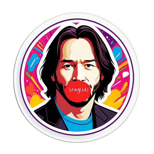 Inspirující nálepka s citátem Keanu Reevese