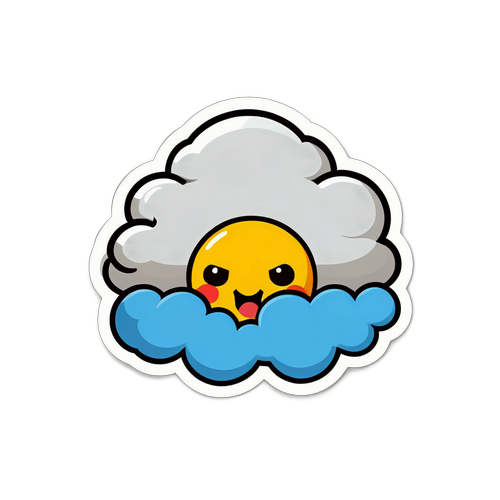 可愛的颱風雲圖案