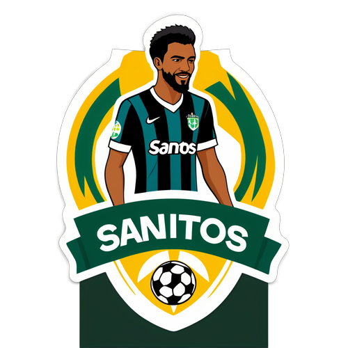 Adesivo de Santos FC com Aspectos da Cidade