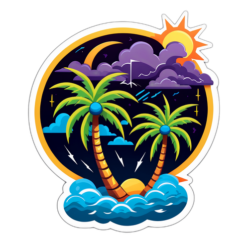 Élément graphique représentant une tempête tropicale