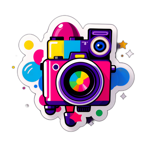 Autocollant Coloré par Christophe Beaugrand sur le Thème du Divertissement