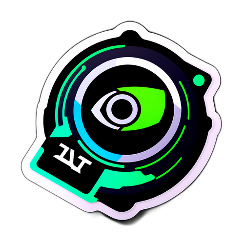 NVIDIA 그래픽 카드 혁신을 표현한 기술 스티커 디자인