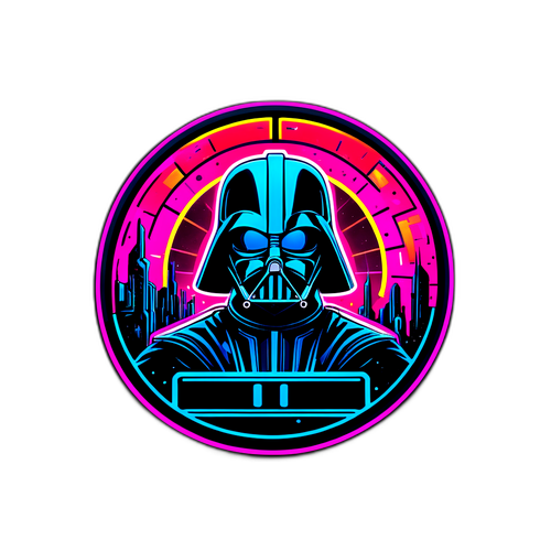 Futurystyczny Sticker z Logo Star Wars