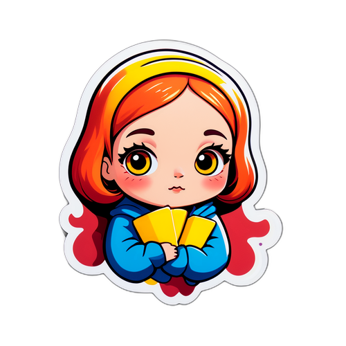 Sticker, joka kuvaa Wednesday-taiteilijaa
