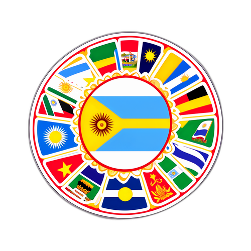 Sticker que celebra la diversidad de la cultura argentina