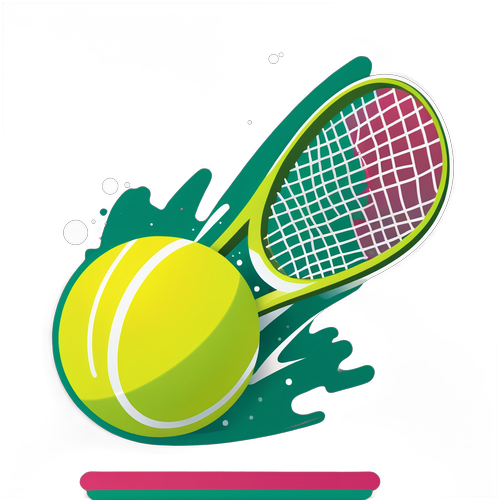Bóng tennis bay qua lưới
