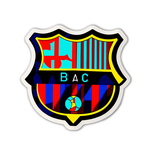 ¡El Mejor Club del Mundo! Descubre la Magia del Camp Nou en un Sticker Minimalista