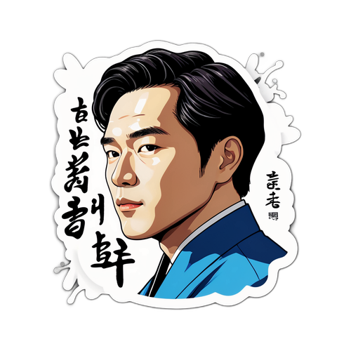 李順載面部特寫貼紙