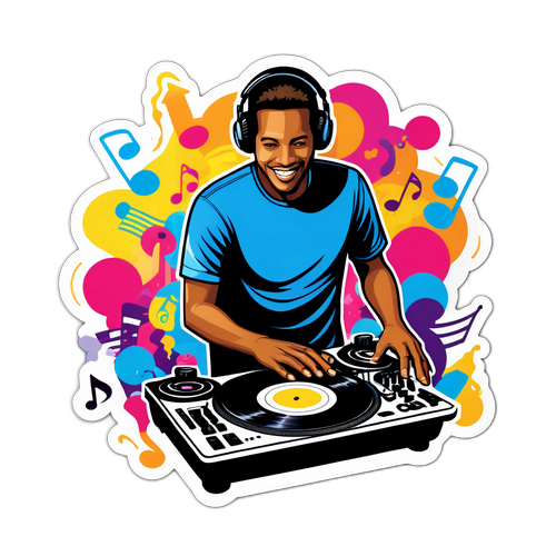 DJ Jacobs Spinning Vinyl Records