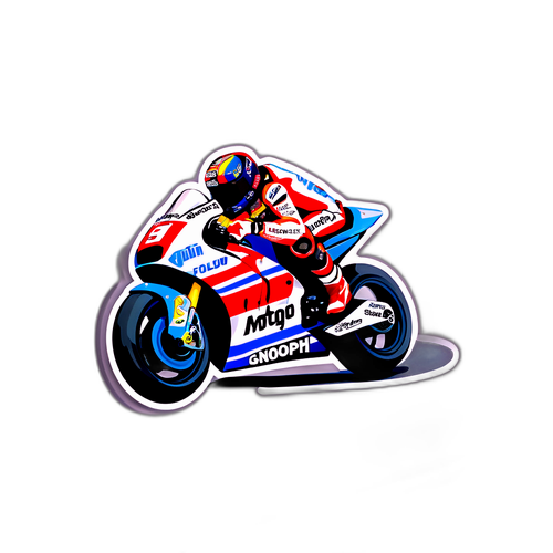 สติ๊กเกอร์ MotoGP พร้อมการแข่งรถ