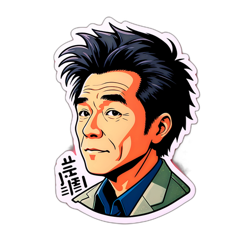スタイリッシュステッカー: Hiroshi Kajiyamaのイラストと名言