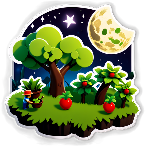 Stiker Taman Malam Bulan di Roblox