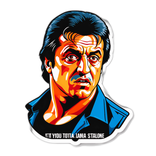 Adesivo de Sylvester Stallone em Ação