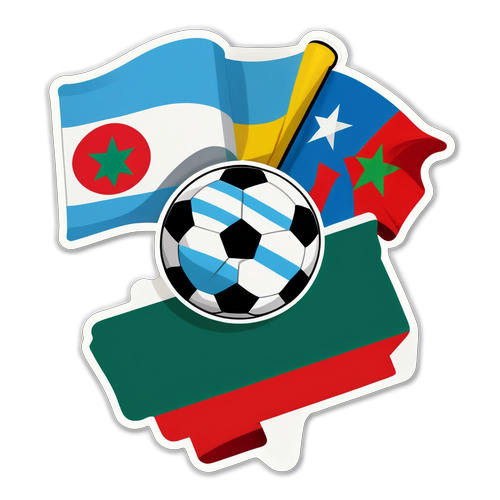 Unleash the Rivalry: Argentina vs. Morocco – The Ultimate Soccer Sticker That Combines Culture and Competition!