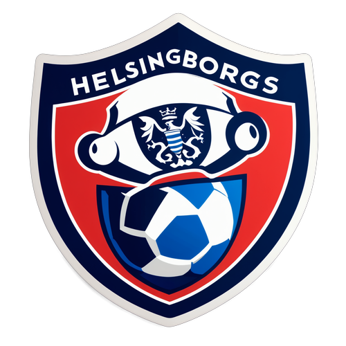 Fantastiskt Helsingborgs IF Klistermärke: Fånga Fotbollens Ljus Med Blått och Rött!