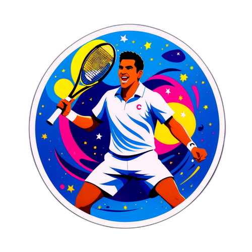 Stiker Meriah Carlos Alcaraz Meraikan Gelaran Grand Slam