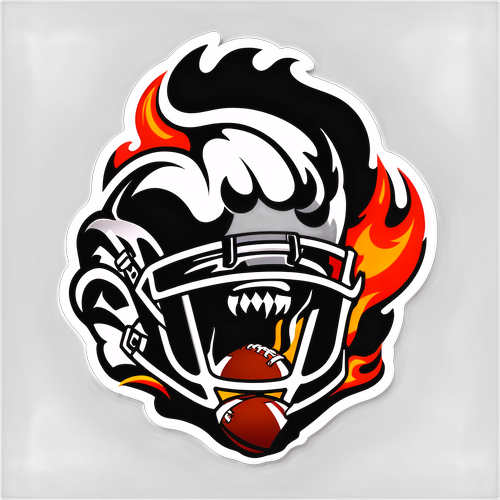 Fired Up for Battle: Broncos vs Raiders Sticker