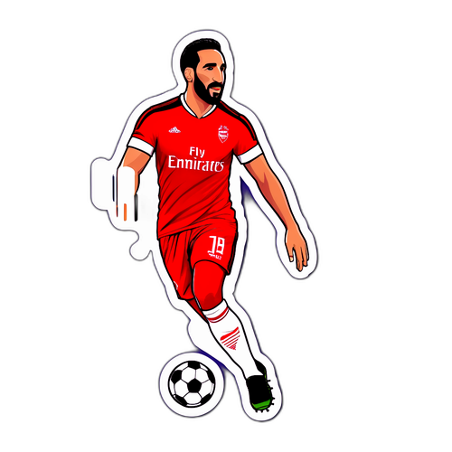 Sticker design d'Adil Rami avec un ballon de football