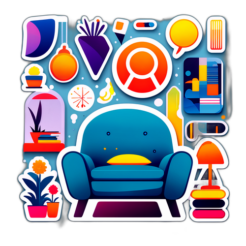 현대 가구와 공간을 반영한 스티커