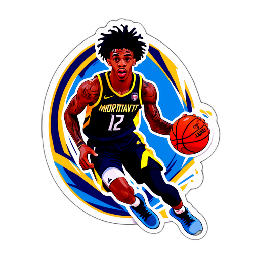Autocollant de Ja Morant avec Effets Graphiques Modernes
