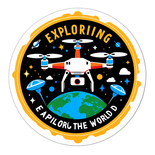 Иллюстрация с дронами