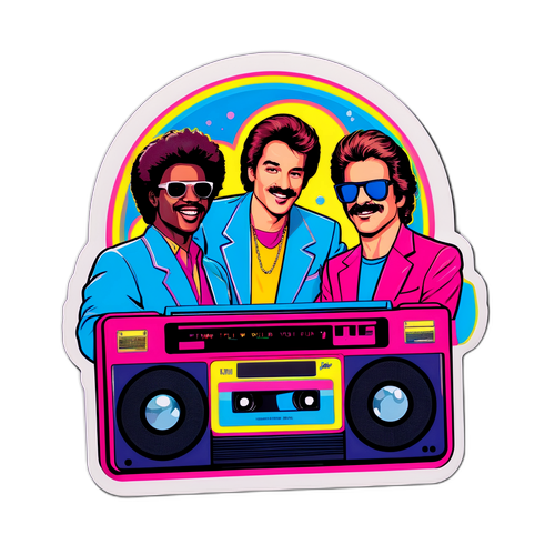 Herci z filmu 'S tebou je svět zábava' v retro 80. stylu