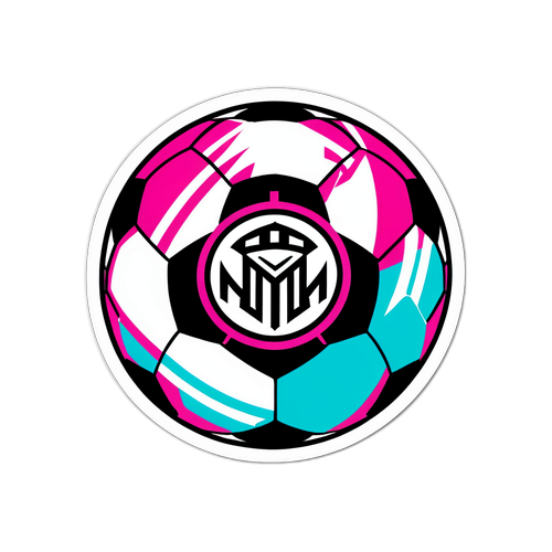 Sticker ya Inter Miami na Mpira wa Kichwa