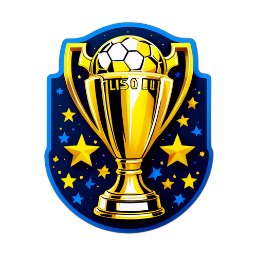 Design samolepky s fotbalovým trofejem